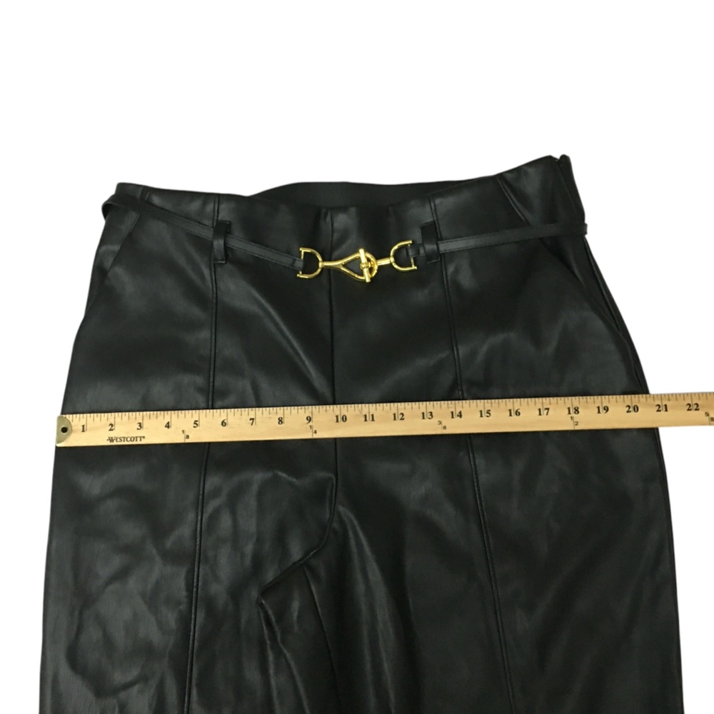 INC Black Vegan Faux Leather High Waisted Pants - Women’s 16 - Picture 4 of 13